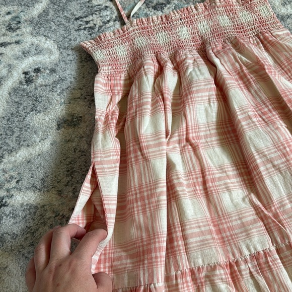 Polo Ralph Lauren Cream and Pink Plaid Cotton Dobby Dress - Picture 9 of 11
